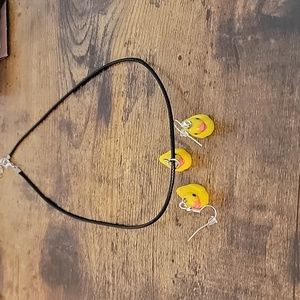 Earrings and necklace set